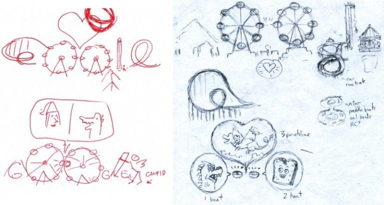 Konspekt Google Doodle na walentynki 2013